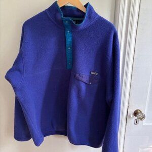 Vintage Patagonia Synchilla blue pullover Fleece XL 1990s